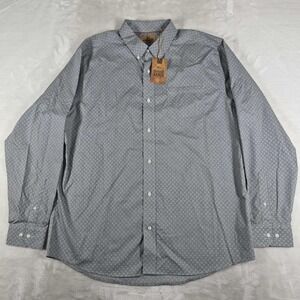 Redhead Ranch Button Down Shirt Men's XL Blue Geometric Long Sleeve Casual NWT